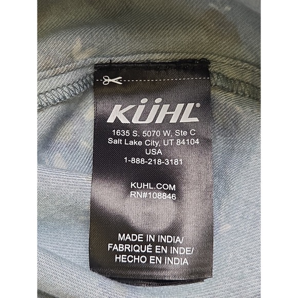 KUHL Elsie Floral Short Sleeve Womens S Button Up Tie Front Blue MSRP $75 - Picture 8 of 10